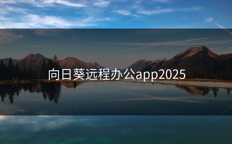 向日葵远程办公app2025