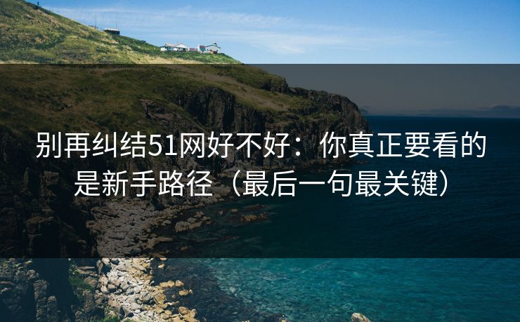 别再纠结51网好不好:你真正要看的是新手路径(最后一句最关键) 别再纠结51网好不好:你真正要看的是新手路径(最后一句最关键)